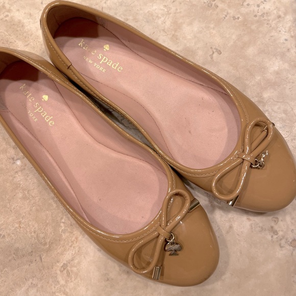 kate spade Shoes - Kate spade tan patent leather flats